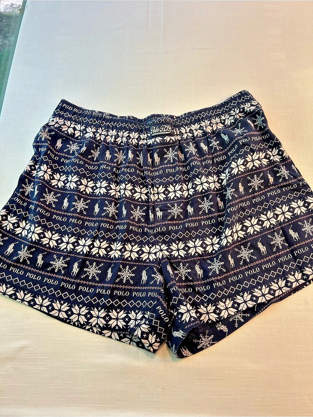 Polo Ralph Lauren Printed Snowflake Boxers Size Large